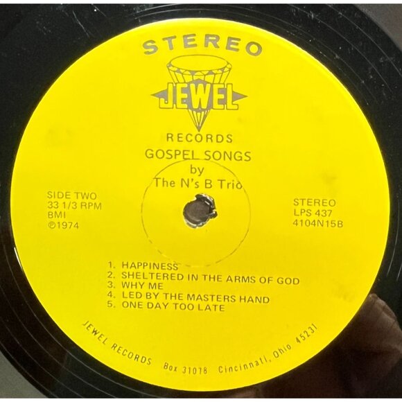 The N's B Trio Gospel Songs Vinyl LP 1974 Jewel Records LPS 437 Christian - Picture 2 of 6